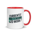 Funny “Currently Pretending to Work” Mug – Office Humor Coffee Cup